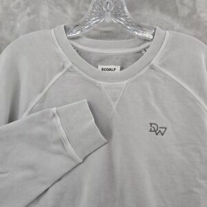 Ecoalf Sweatshirt Mens Large Gray Raglan Drieft wood Golf Sleeve Cotton Pullover